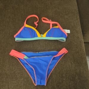Bananamoon Blue and Yellow Bikini Set